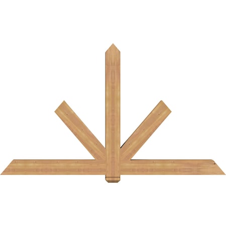 Ekena Millwork Kennewick Timber Gable Bracket, Western Red Cedar, 84"W x 49"H x 5 1/2"D x 5 1/2"F, 14/12 Pitch GBW084X49X0606KEN00SWR
